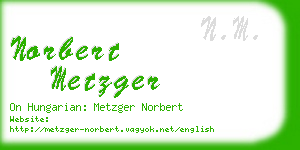 norbert metzger business card